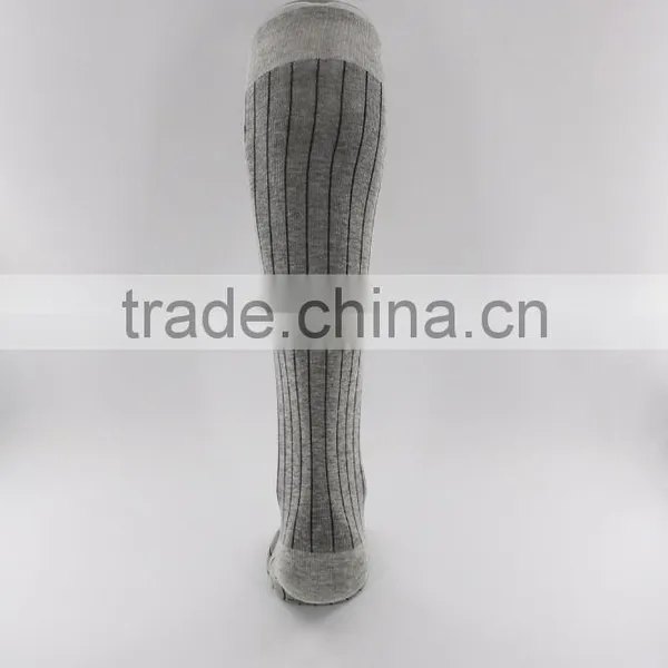 Autumn Winter Combed Cotton Knee High Grey Socks photo-6