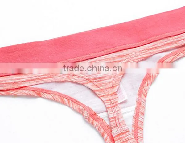 2017 China Manufacturer Personalized Your Own Brand Logo Design 95% Cotton 5% Spandex Private Label Women Hot Sexy T-Back Thongs photo-3