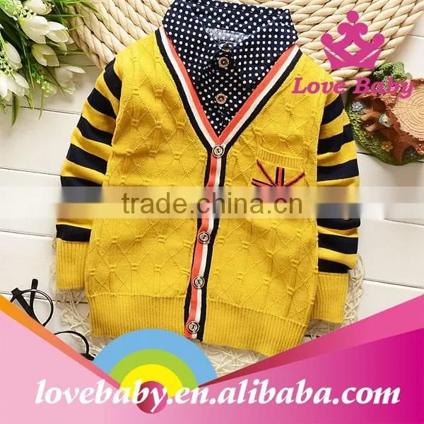 Wholesale National Flag Fake Two Pieces Infant Baby-boy-sweater-designs photo-3