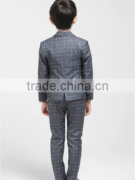New Style Box Pattern Factory Price Boy Suit photo-2