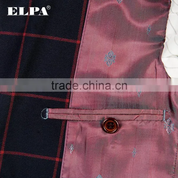 ELPA NXB0073 Designer 3 Piece Fancy Tailor Made Navy Check Party Suits for Boys photo-4