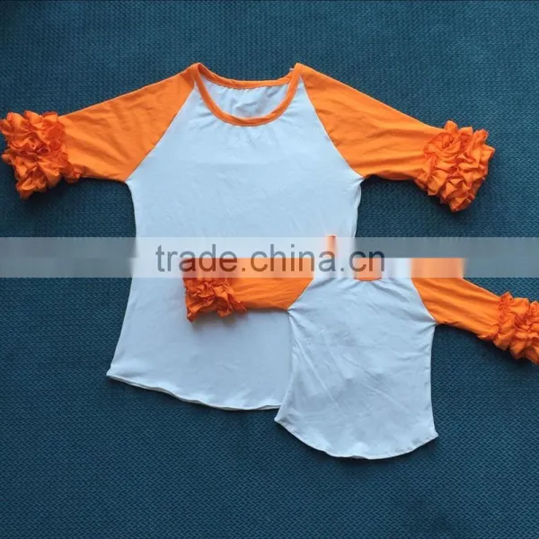 Hot Sale Shirt Clothes Mommy and me Clothing Raglan Shirt for Mom and Baby YW-00365