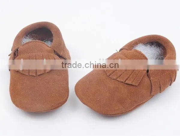 High Quality Suede Leather Moccains for Baby, Prewalk Leather Moccains photo-3