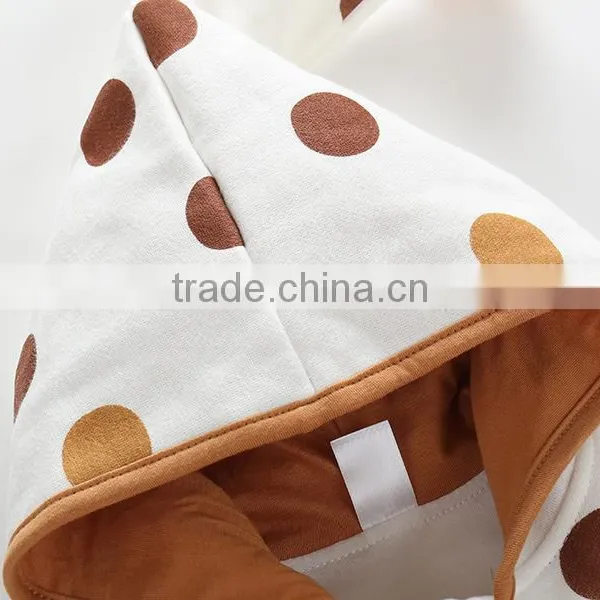 100% Cotton Romper Hooded Bodysuit Long Sleeve Baby Outfits photo-3