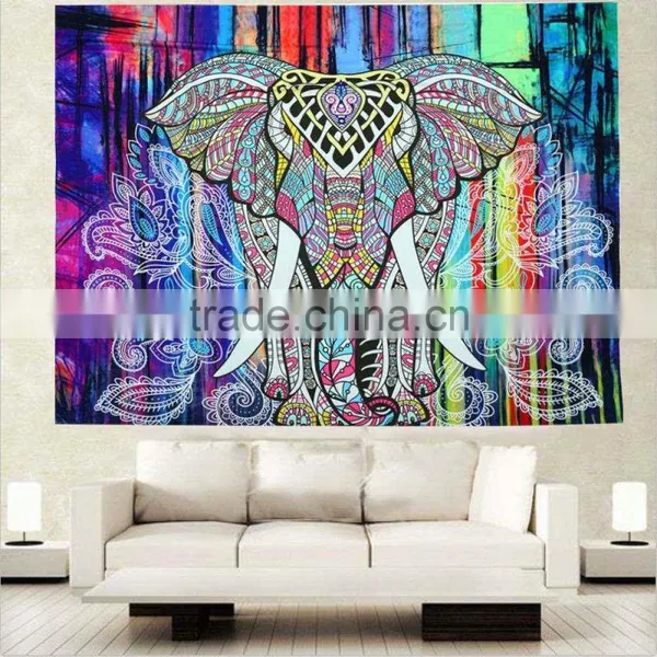 Hot Indian Bohemian Tapestry Elephant Peacock Boho Wall Hanging Carpet Bedspread Beach Picnic Blanket Pad 130x150cm/153x203cm photo-4