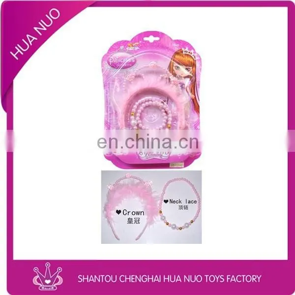 Best Selling Toy Jewelry Accessory Plastic Beads Crown & Necklace