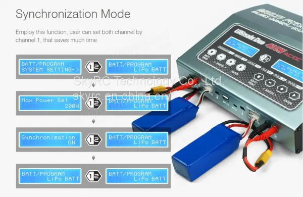 SkyRC Ultimate Duo D400 Synchronous Battery Charger photo-3
