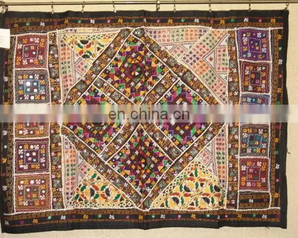 Designer Silk Cotton Old Sari Patchwork Wall Hangings and Tapestries photo-2
