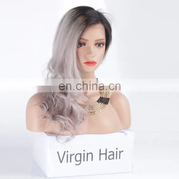 Human Hair Full Lace Wigs Under 100 Silver Gray Hair Full Lace Wig photo-3