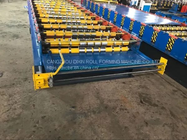 Roofing Tile Trapezoidal Wall Panel Steel Cold Roll Forming Machine With High Speed photo-5