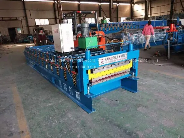 Double Layer Metal Roofing Sheet Trapezoid Profile Roll Forming Making Machine photo-4