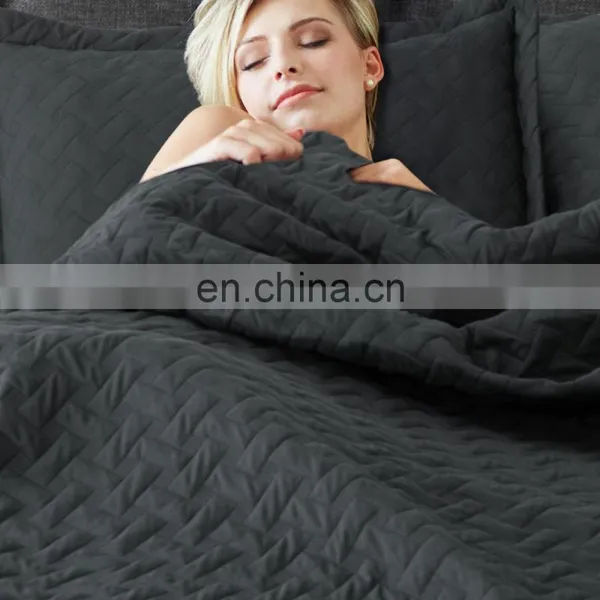 Wholesale European Custom Reversible Anti Wrinkle Color Oeko-tex Woven Solid Plain Queen Size King Quilt Set For Home photo-2