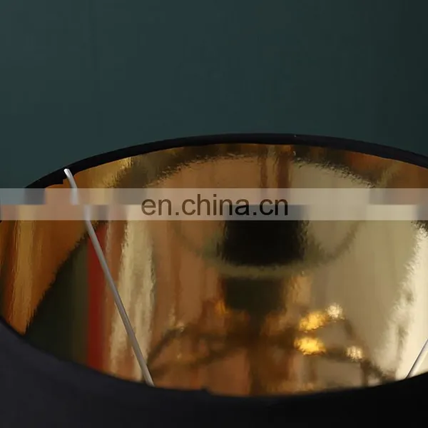 New Arrival Exquisite Metal Base Design Black Cotton Lampshade Modern Bedroom Table Lamp for Hotel photo-4