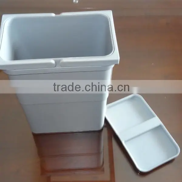 8L Plastic Trash Can With Lid and Handle, Waste Bin, Garbage Can photo-5