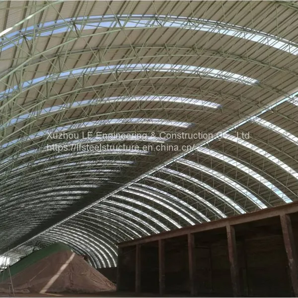 LF Steel Structure Barrel Roof Design Space Frame Shed Arch Coal Storage photo-2