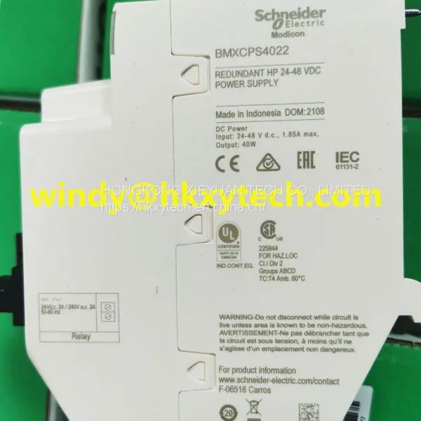 Schneider Electric BMXCPS3522 Redundant Power Supply Module X80 - 125 V DC
