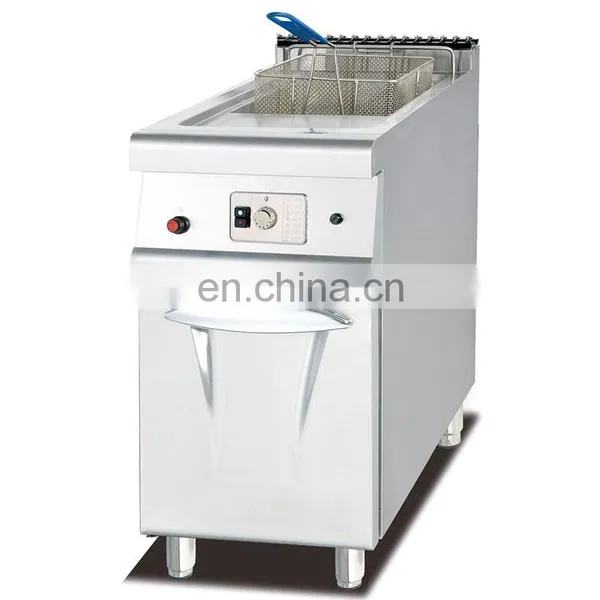 Free Standing 2 Tanks 2 Baskets Commercial LPG Gas Thermostat Controlled Deep Fryer With Cabinet photo-3