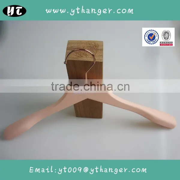 HA7058 Wooden Hanger With Rubber Coated Coat Dress Hanger Supplier's Choice photo-3