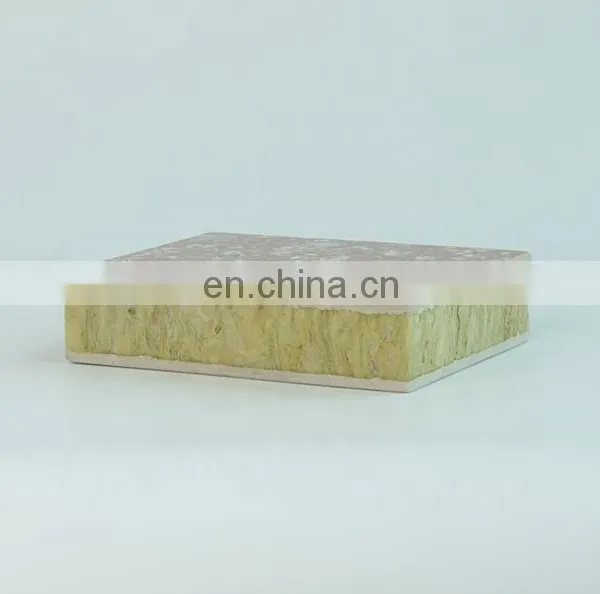 Structural Soundproof Sound Absorption Fireproof Insulated Rock Wool Corrugated Sandwich Panels For Walls photo-3
