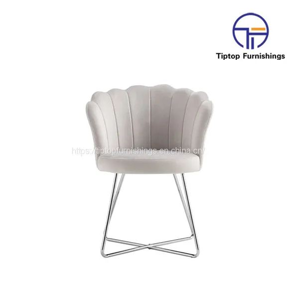 Tiptop Metal Dining Room Furniture Modern Luxury Dining Room Chairs Velvet Fabric Dining Chairs photo-2