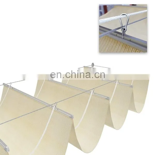200gsm 100% Virgin New HDPE Wave Sun Shade Sail for Carport Shade Cloth photo-3