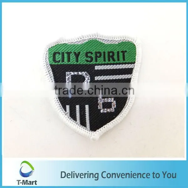 Machine Cut Embroidery Badge/Sticker/patch Design Woven Label for Clothings, Bags, and Garments