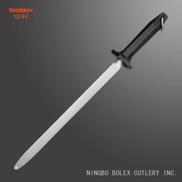 professional butchers chefs knife sharpening steels rods sticks files sharpeners produced by Bolex cutlery China