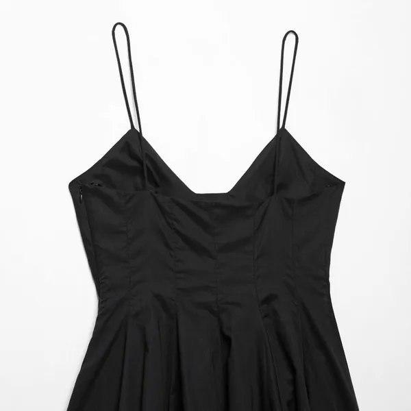 2025 New European and American Fashion Simple Poplin Short Dress photo-3