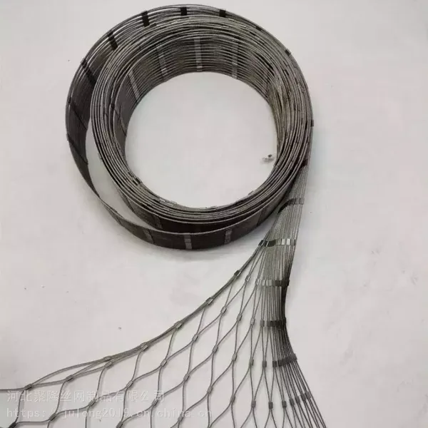 Stainless Steel Wire Rope Cable Hand-Woven Net Flexible Metal Mesh Net Balcony Railing Animal Poultry Bird Cage Garden Farm Zoo Safety Wire Net photo-5