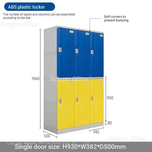 Waterproof ABS Plastic Lockers HNYG06PL | Rust-Free Storage Staff Lockers for Swimming Pools & Spas