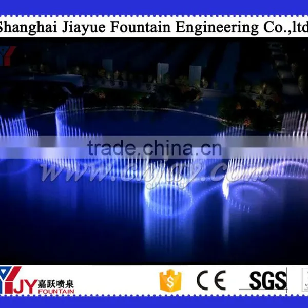 Outdoor Large Scale Gas Explosion Fountain Project With Music and Led Light in the Lake photo-3