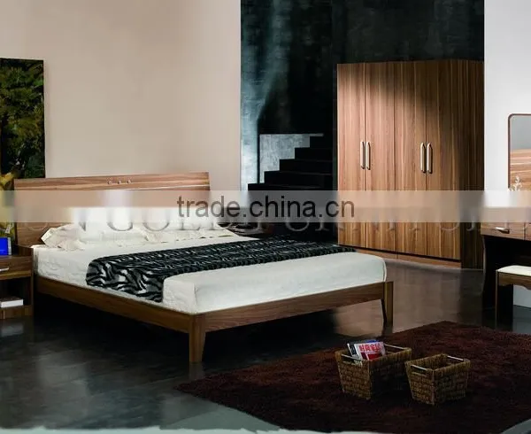 Pictures of Modern Wooden Beds Set for Apartment Furniture(SZ-BT002) photo-3