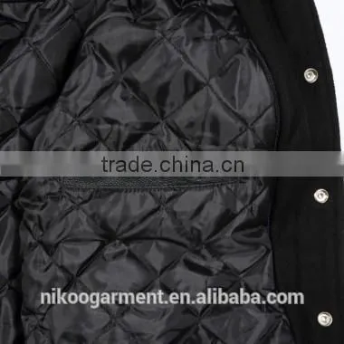 Wholesale Quality Fitted Men's Varsity Wool Jackets With Printing/Embroidery photo-3