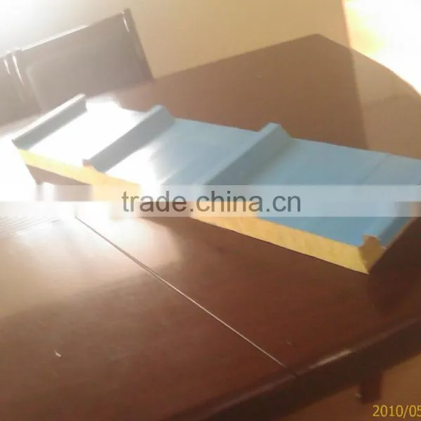 2016 China 100% Recycled New Building Materials Rockwool Sandwich Roof Panel Type From China