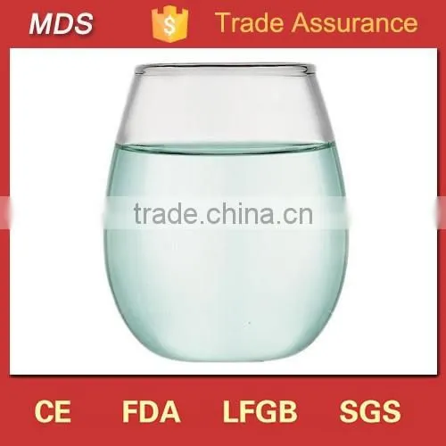 Modern Style Flat Bottom Egg Shaped Wine Glass photo-2