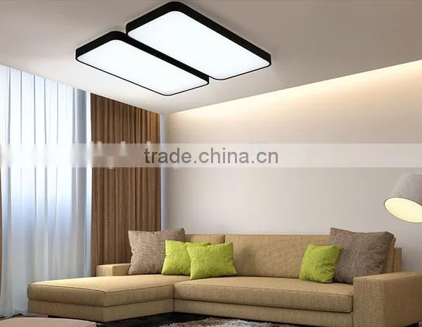 60w+60w Retangular Black Room Light photo-2