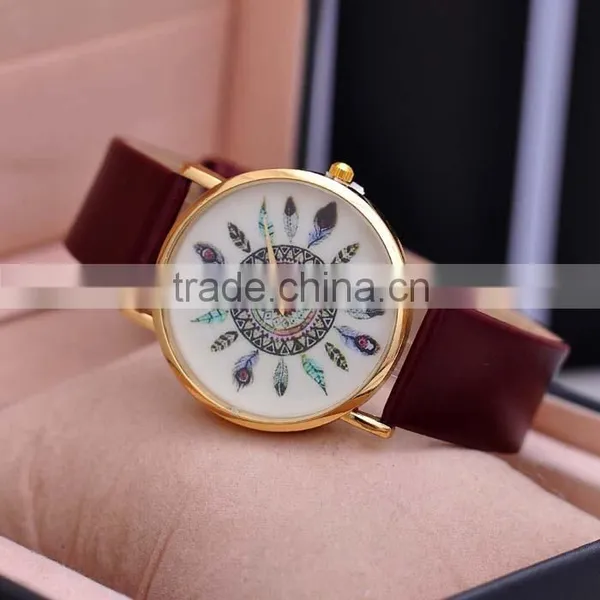 Peacock Women Fashion Leather Strap Vogue Quartz Relojes De Marca photo-2