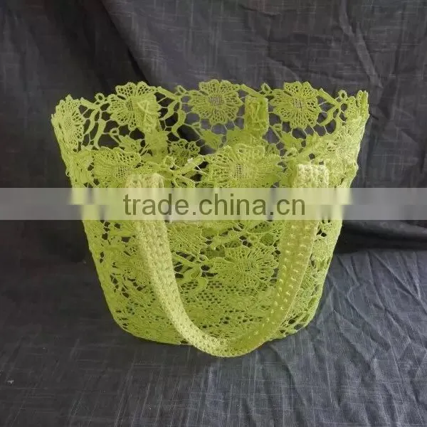 2016 Fashionable Crochet Cotton Baskets With Handles photo-3