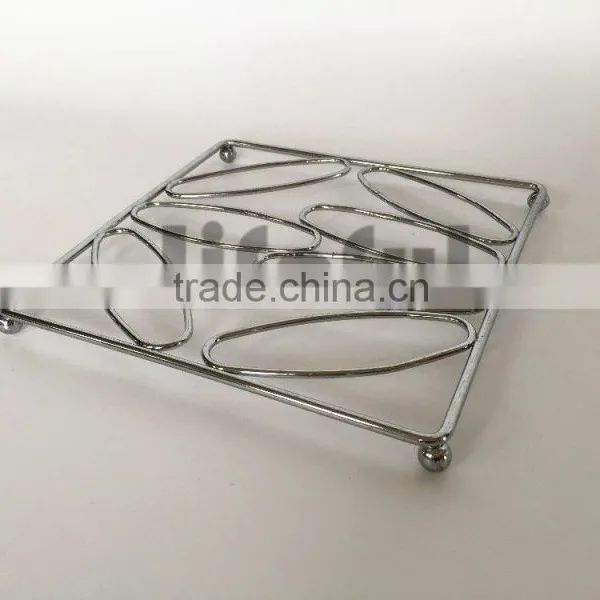 Hot Pad and Coaster, Silver