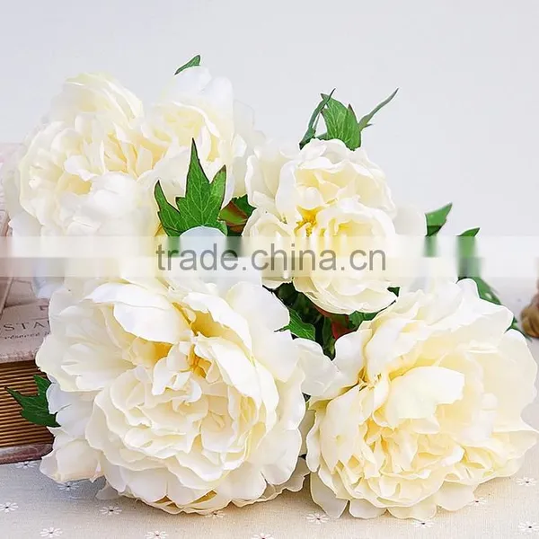 High Quality Artificial Flower Wedding Decoration Peony Silk Flower Single Artificial Peony photo-2