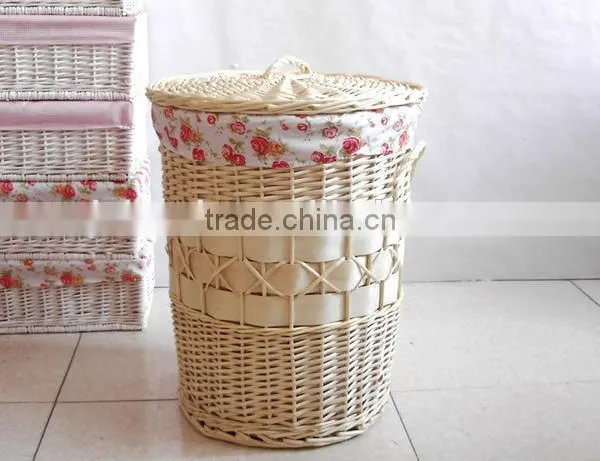 Hot Sale Cheap Wicker Basket With Fabric Wicker Basket Home Storage photo-6