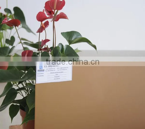 5mm Tempered Silkscreen Printing Glass Bronze With AS/NZS2208:1996, BS6206, EN12150 Certificate photo-2