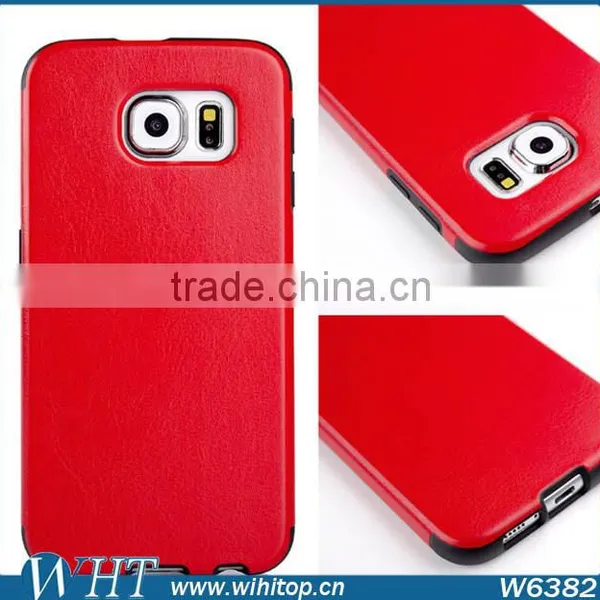Mobile Accessory Ultra Thin Letaher Coated Soft TPU Case for Galaxy S6 photo-2