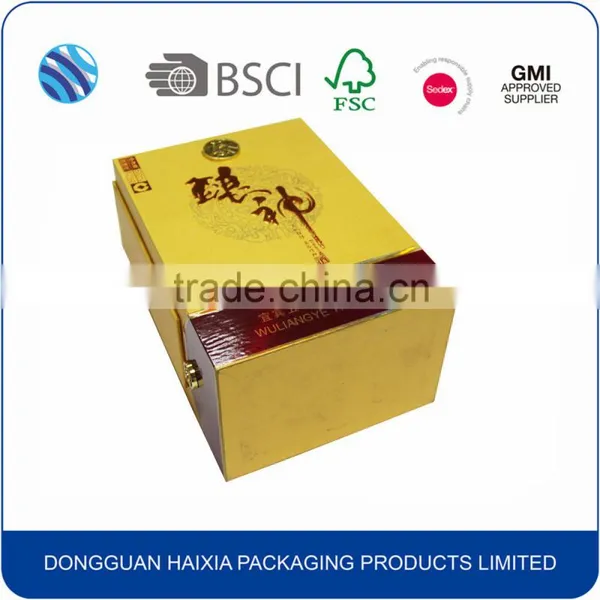 Custom Printed High Grade Luxury 2 Bottle Cardboard Wine Box