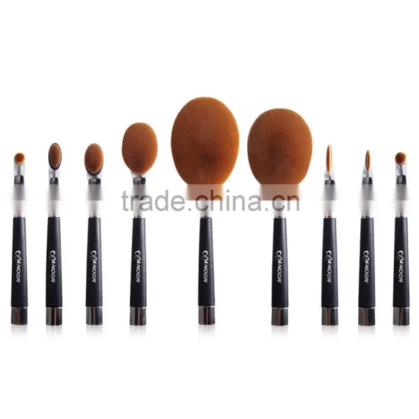 New Arrival 9 Piece Cosmetic Makeup Brush Set Can Make Your Own Brand