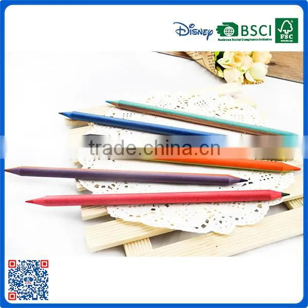 New Style Wholesale Customized School Color Wood 7 Inch Double-end Color Pencil for Gift photo-2