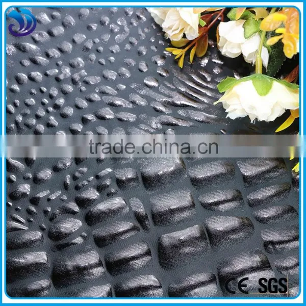 Polyester Spandex Good Stretch Black Shiny Hot Stamping Fabric Quality Choice photo-2