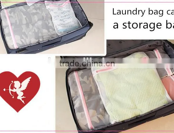 YIWU RODA 100% Polyester Mesh Square White Washing Bag photo-2