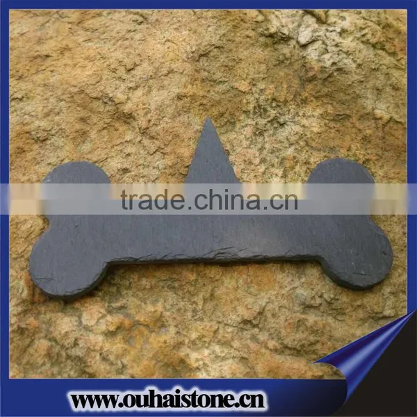 Slate Decorate Garden Label Bone Shape photo-3