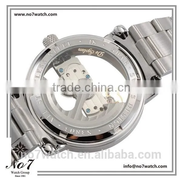 Unisex Mechanical Automatic Movement Stainless Steel Watch With 5 ATM Water Resistant photo-3